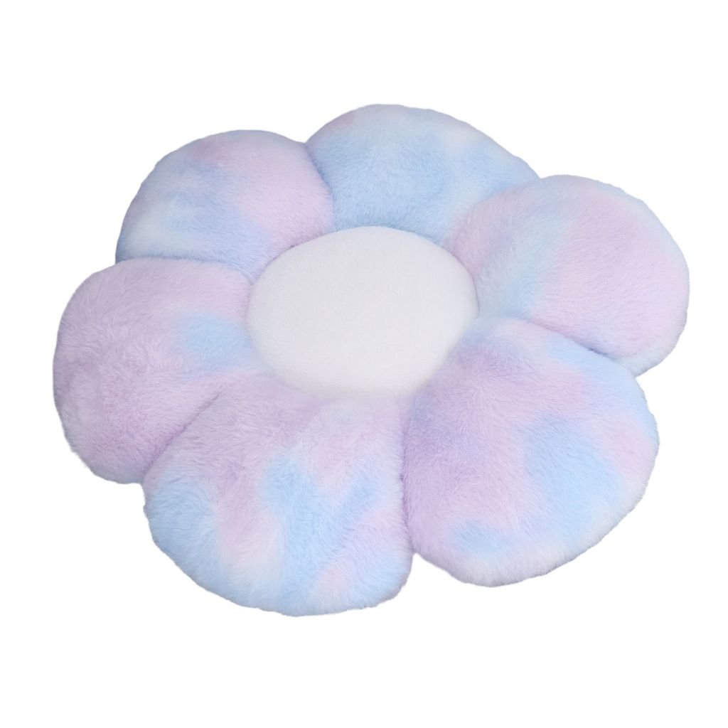 Plüsch-Stuhlkissen mit 6 Blütenblättern, hübsches Plüsch-Sitzkissen mit Blumenmuster für Bett und Büro