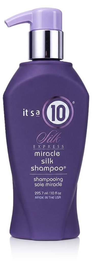 Het is een 10 Silk Express Miracle Silk shampoo, 295 ml. Productafbeelding 