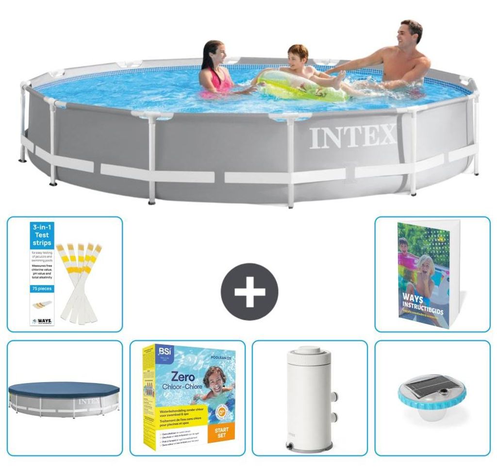 Prism Frame Pool Rund - 366x76 cm - 7-teilig S32