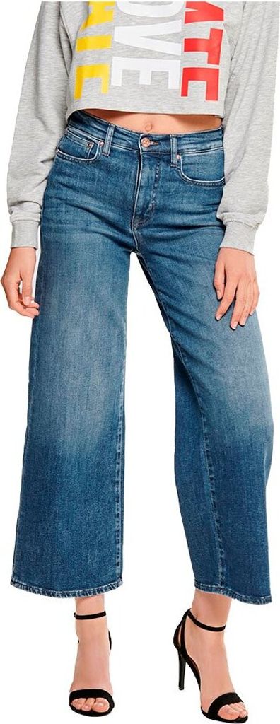Only Madison Wide Cropped Hochtaillierte Jeans Blau 25 / 32 Frau Blau 25