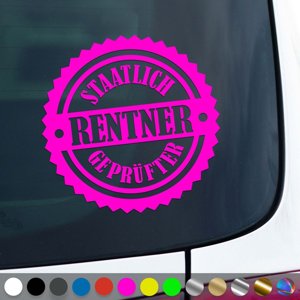 PantherPixel Rentner Aufkleber Senioren Rentnern Ruhestand Produktbild 