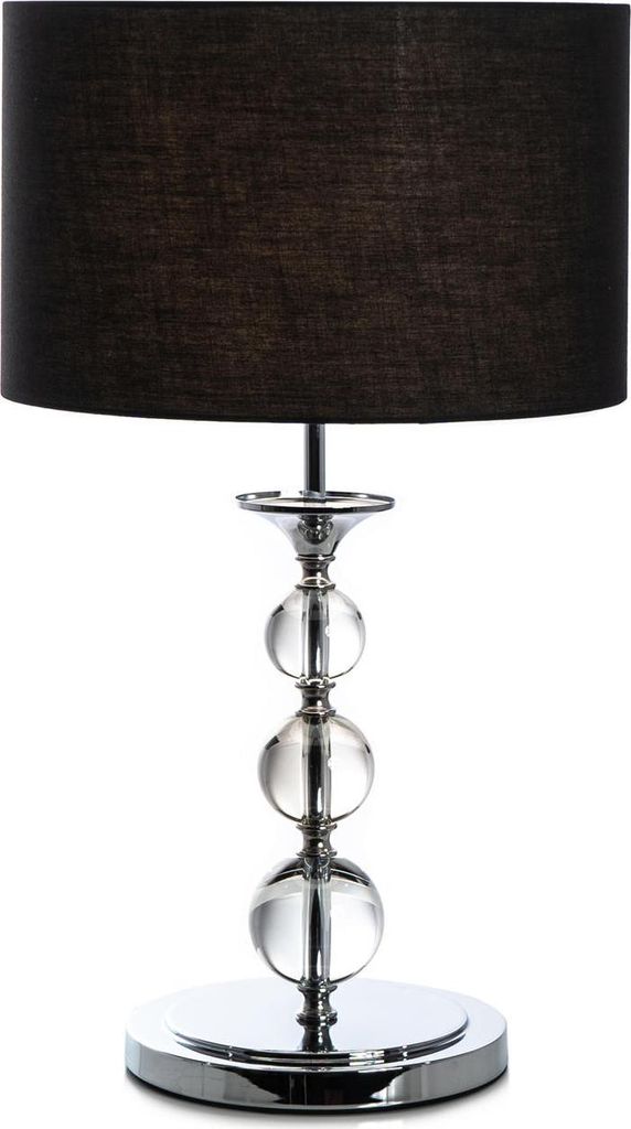 Giuditta - Tischlampe aus schwarzem Stoff