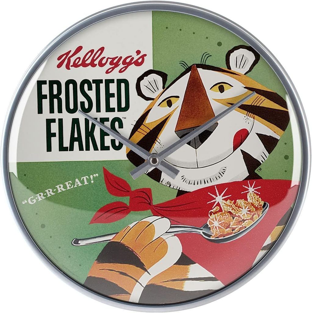 Nostalgic-Art - Wanduhr - Kellogg's Frosted Flakes Tony Tiger – Ø 31 cm