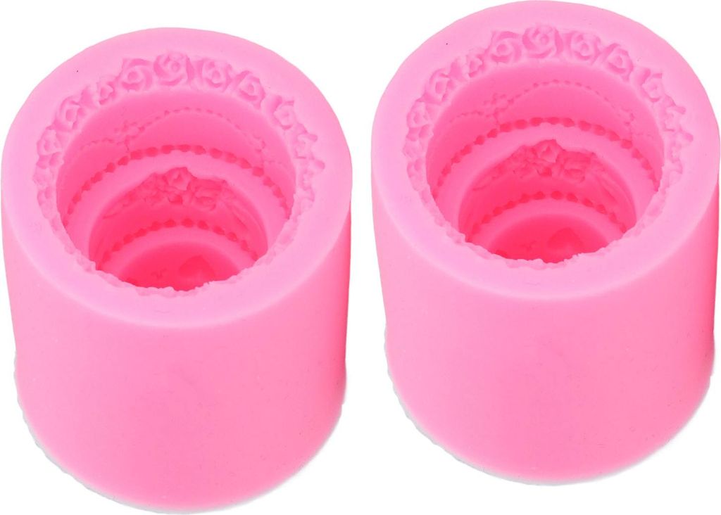 2 Stück Fondantformen, rosa, süß, eleganter Stil, weich, zuverlässig, langlebig, bequem, praktisch, dekorativ, Küchenwerkzeug