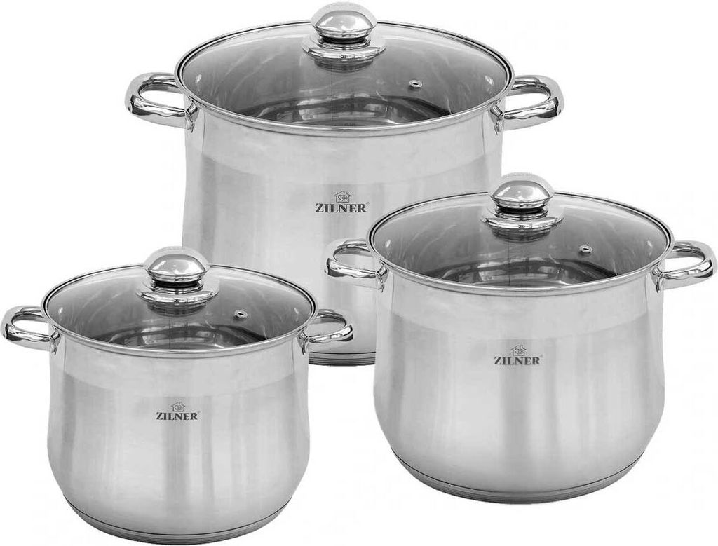 3er Set Gastro Töpfe 5,5 7 9L ZILNER ZL-7349 Produktbild 