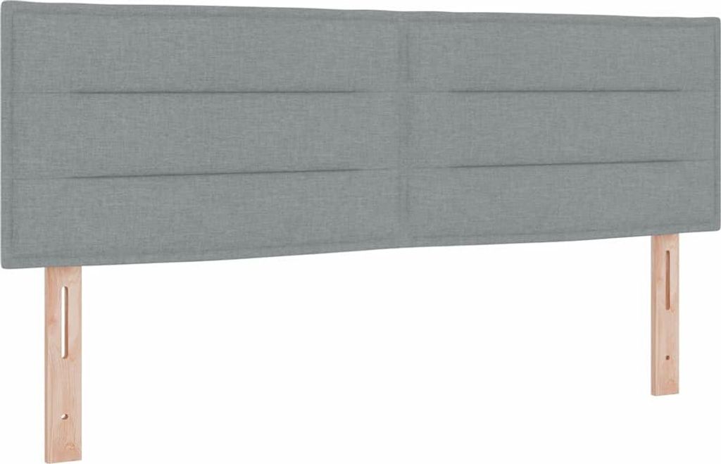 vidaXL Kopfteil Hellgrau 160 cm Stoff