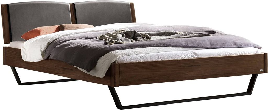 Hasena Lounge Marola Bettgestell Massivholz Kopfteil gepolstert