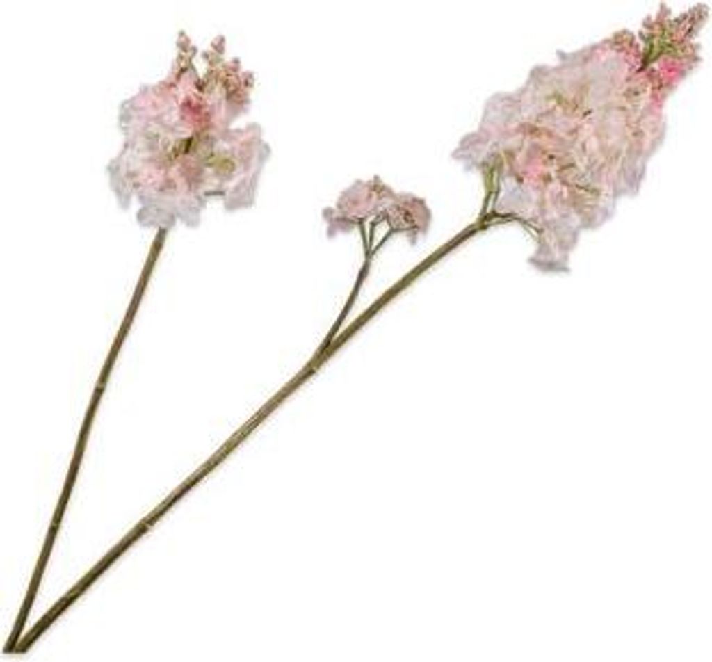 Kunstblume von Silk-ka – Fliederzweig aus Seide, cremefarben-rosa, 110 cm