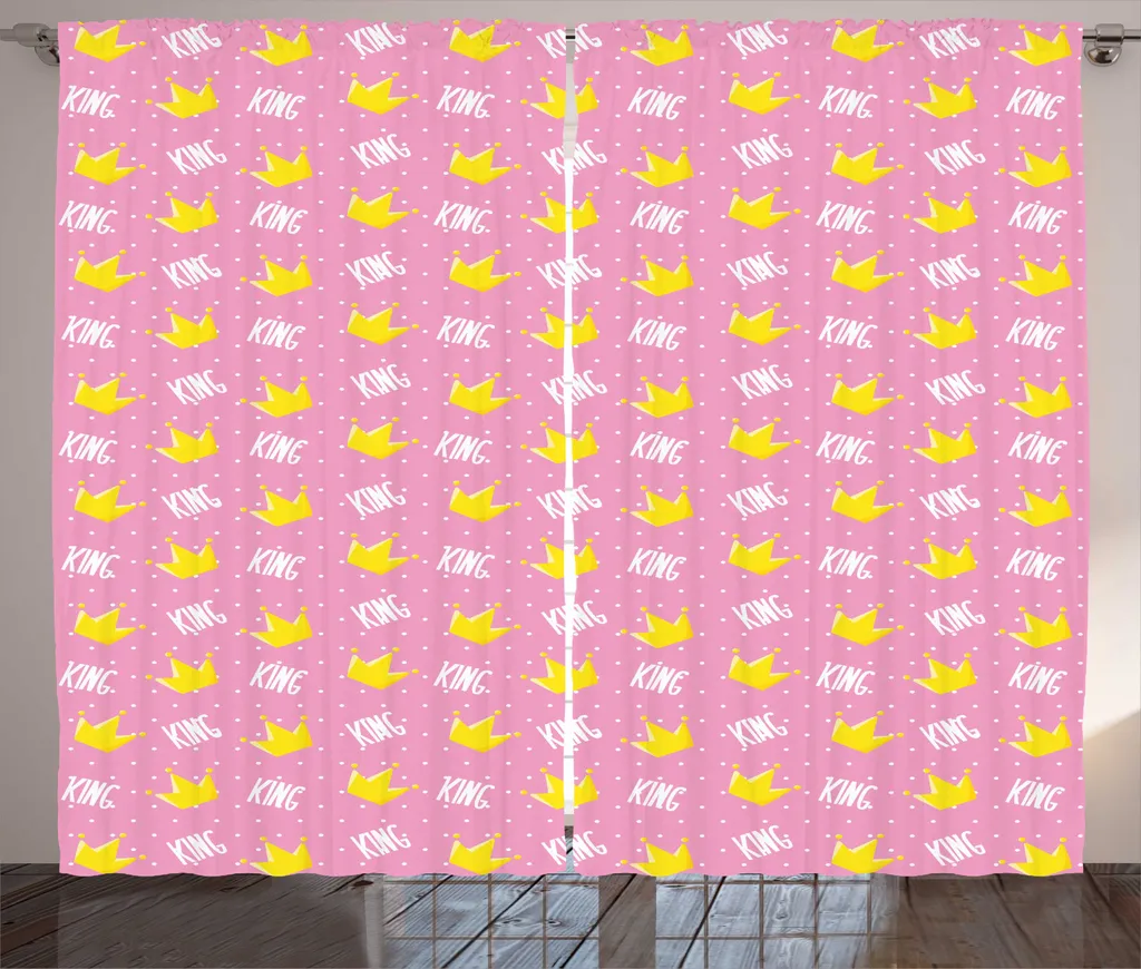 Rideau pour grande fenêtre de salon - Occultation légère 280 x 225 cm Rose