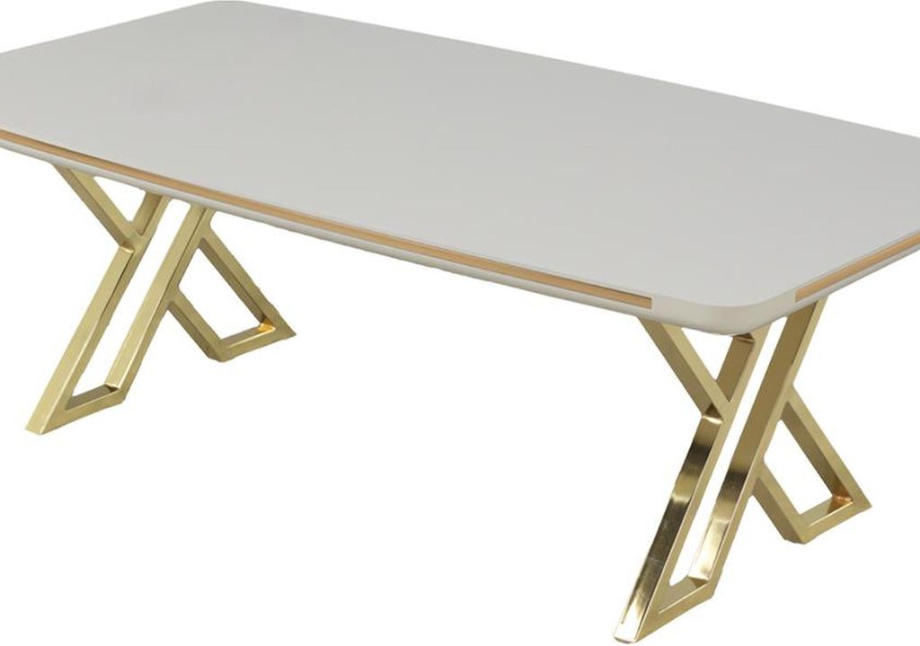 Luxus Esstisch Ausziehbar Esszimmer Tisch Metall Weiß Tische Esstische Möbel