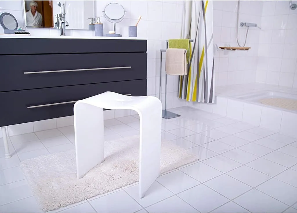 RIDDER Tabouret de bain Trendy blanc - Tabouret de douche stable et design