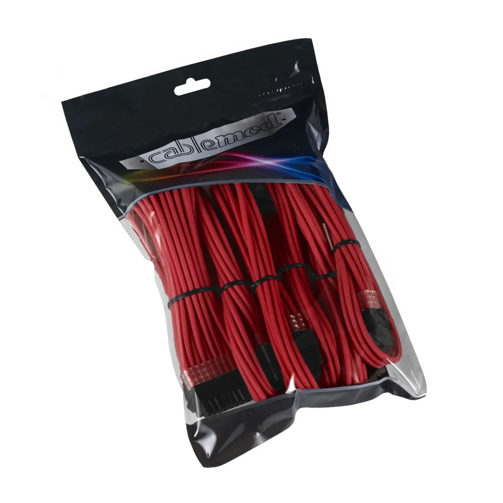 Rallonge de Câble Modulaire ModMesh Noir/Rouge 25cm pour Modding de PC - 4