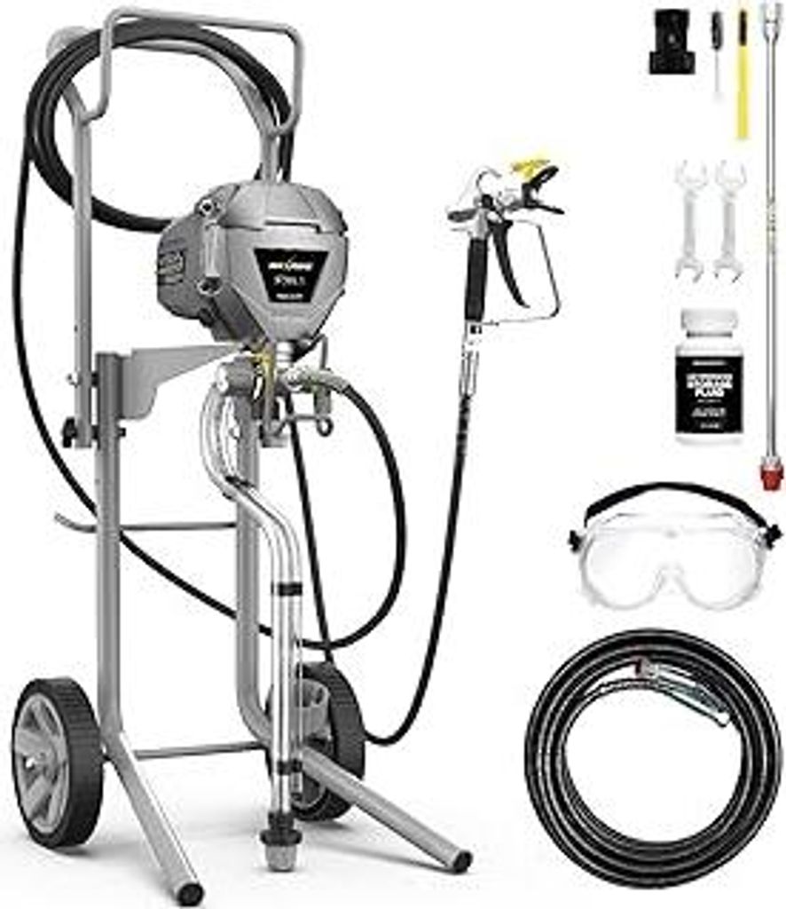 InoKraft Airless Farbsprüher MaXpray M3 Plus, fortschrittliche Produktivität und Effizienz, Robustes Design mit praktischem Wagen, für umfangrei...