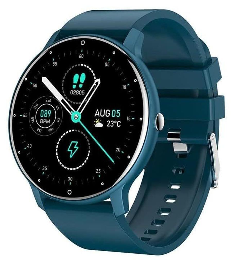 Ultradünne Smartwatch mit 1,28 Zoll Touchscreen, Fitness-Tracking, Herzfrequenz, Schlafüberwachung, Wetteranzeige, Benachrichtigungen & mehr.