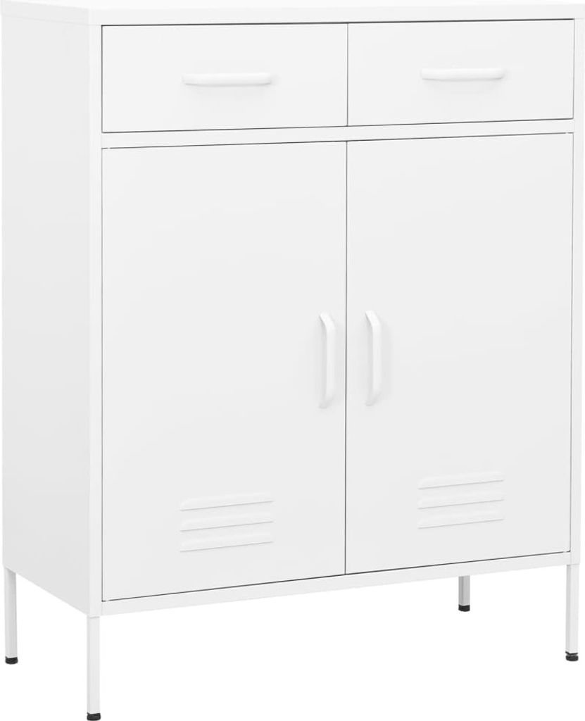 Lagerschrank Weiß 80x35x101,5 cm Stahl