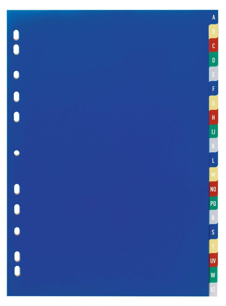 DURABLE Register A4 20-tlg. A-Z , 675527 mehrfarbig Produktbild 