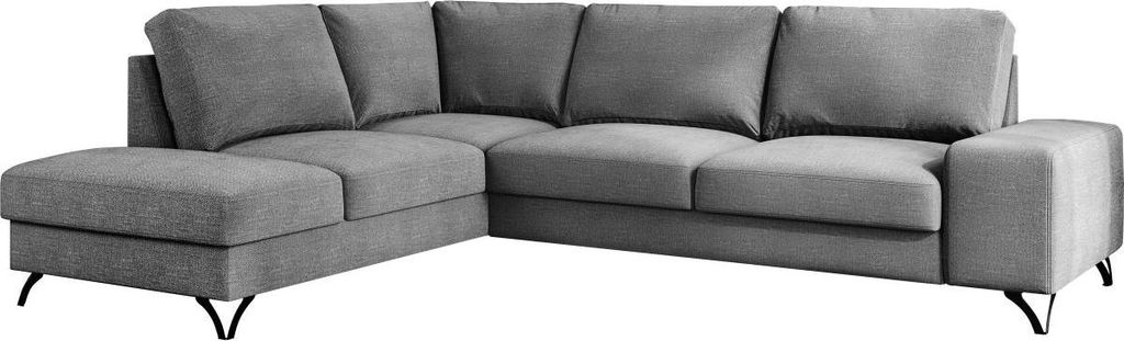 MIRJAN24 Ecksofa Flavio Bis, L-Form Schlafsofa, Stilvoll Polsterecke, Eckcouch mit Bettkasten (Seite: Links - L3F+L2F+R4, Farbe: Vogue 16)