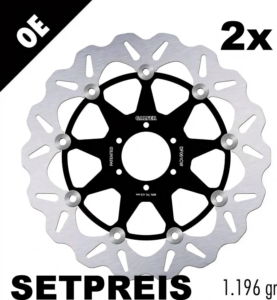 Paire de disques de frein avant WAVE Galfer 296mm Honda CB F Hornet 600