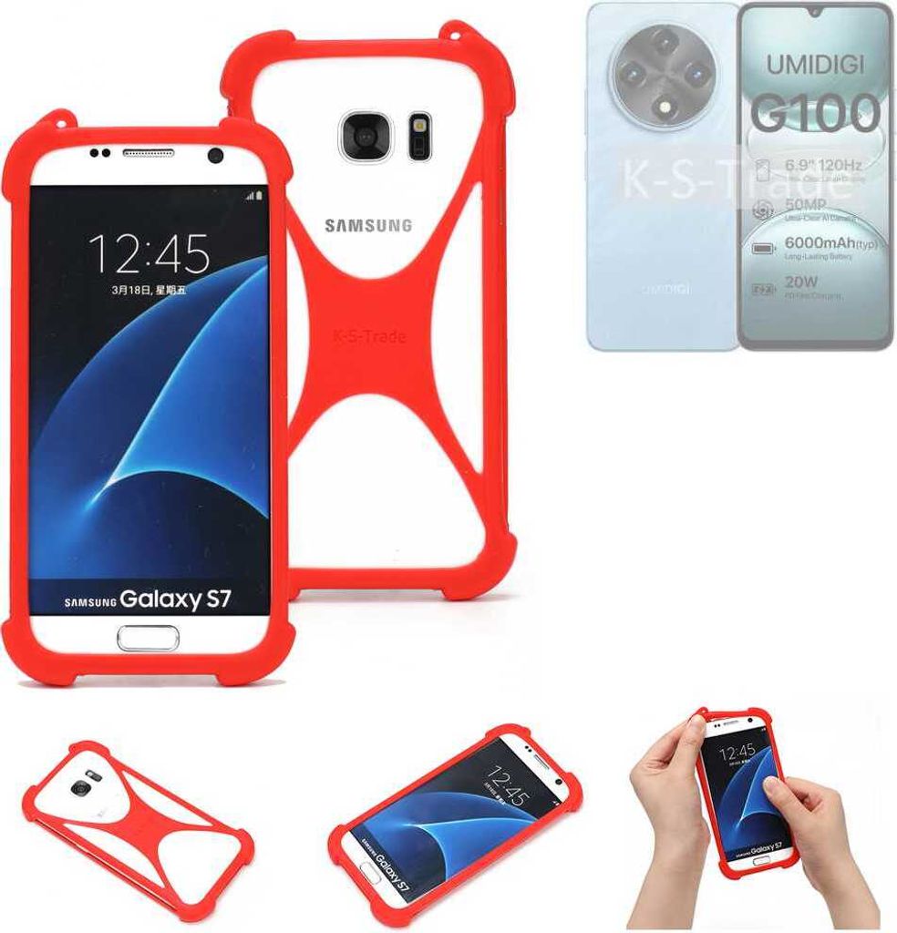 K-S-Trade Handy-Hülle kompatibel mit UMIDIGI G100 Schutz-Hülle Bumper Silikon Schutz Hülle Cover Case Silikoncase Silikonbumper TPU Softcase