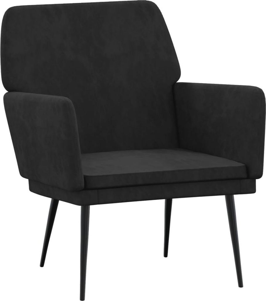 vidaXL Sessel Schwarz 62x79x79 cm Samt