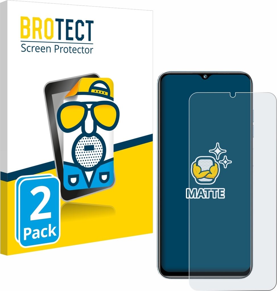 2x BROTECT Schutzfolie für Oukitel C36 (2023) Displayschutz Displayschutzfolie Folie Matt Entspiegelungsfolie
