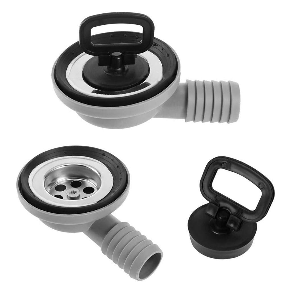 Waschbeckenstöpsel, 50mm Ablaufgarnitur Spüle, Camping Waschbecken Ablauf, Camping Waschbecken Ablauf, Spülbecken Ablaufgarnitur mit Verschlussd...