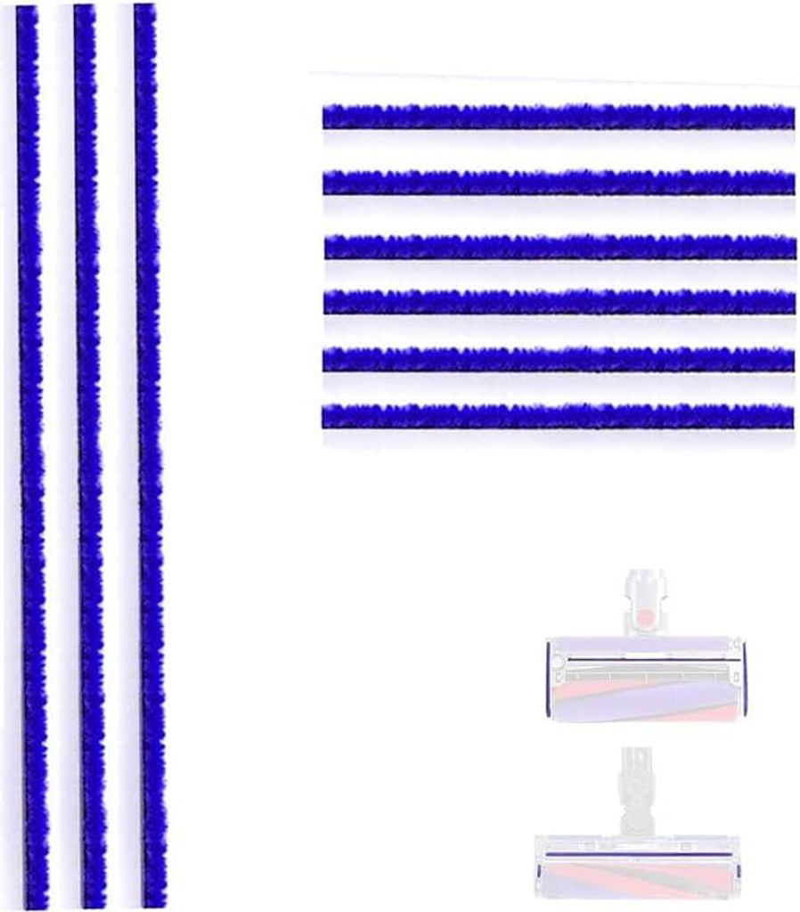 9 x Plüschstreifen, Weiches Plüschstreifen-Zubehör für Dyson V6 V7 V8 V10 V12 V15 DC58 DC59 DC62 DC72 DC74 Staubsauger Reinigungsköpfe Ersatzt...