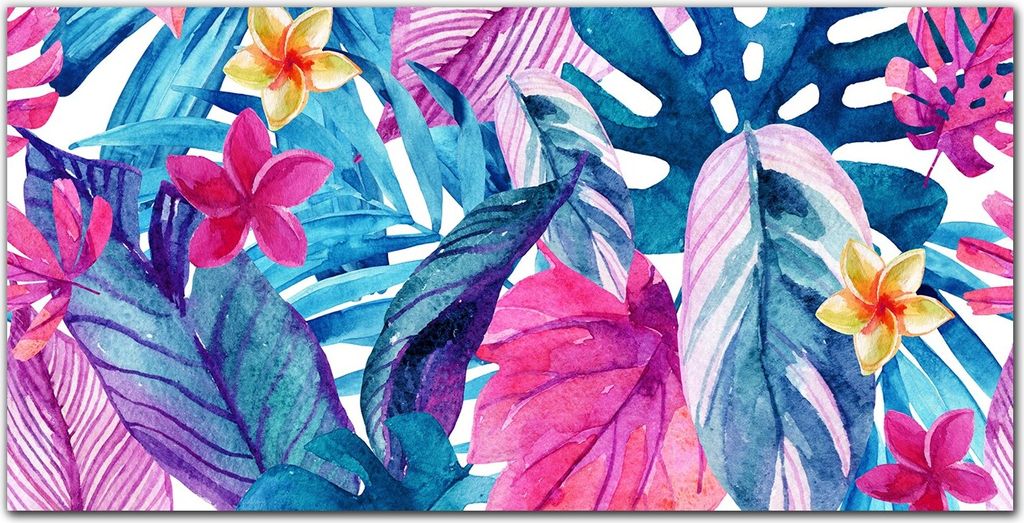 Coloray Bild aus Acryl 120 cm x 60 cm - Wanddekoration Küche Acrylblock mit Bild Dekoration Wohnzimmer Gehärtetes Acryl - Monstera Blatt