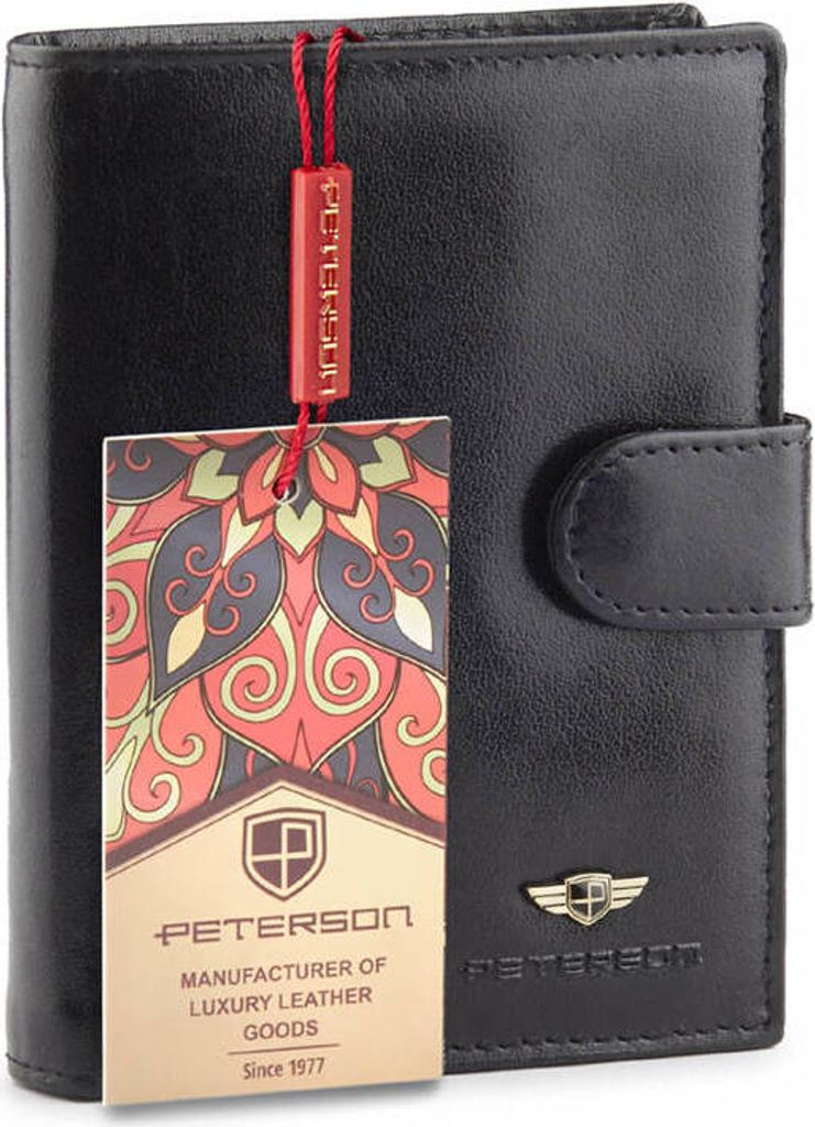Peterson Portemonnaie aus Leder für Männer Adones schwarz One size