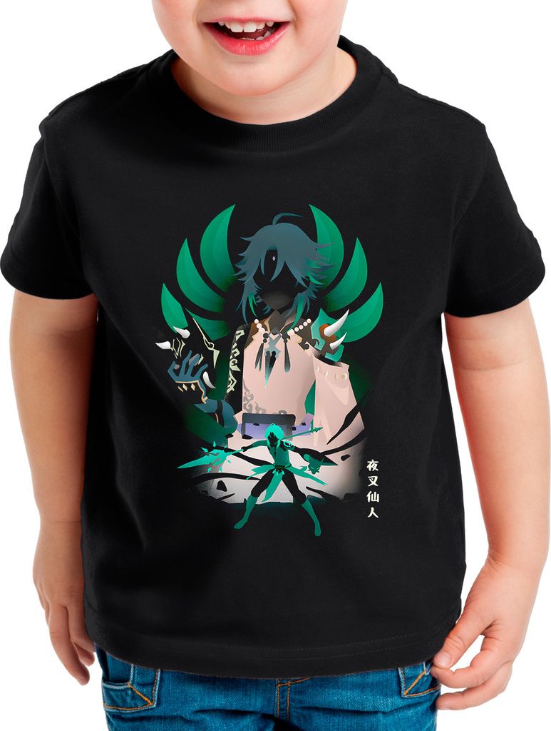 BaumwolleCloud Demon of the Mountains Kinder T-Shirt genshin fantasy teyvat