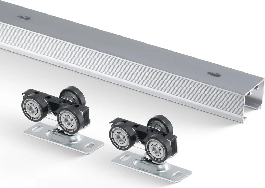 Kit rail pour porte de grange coulissante 6 pieds gain de place