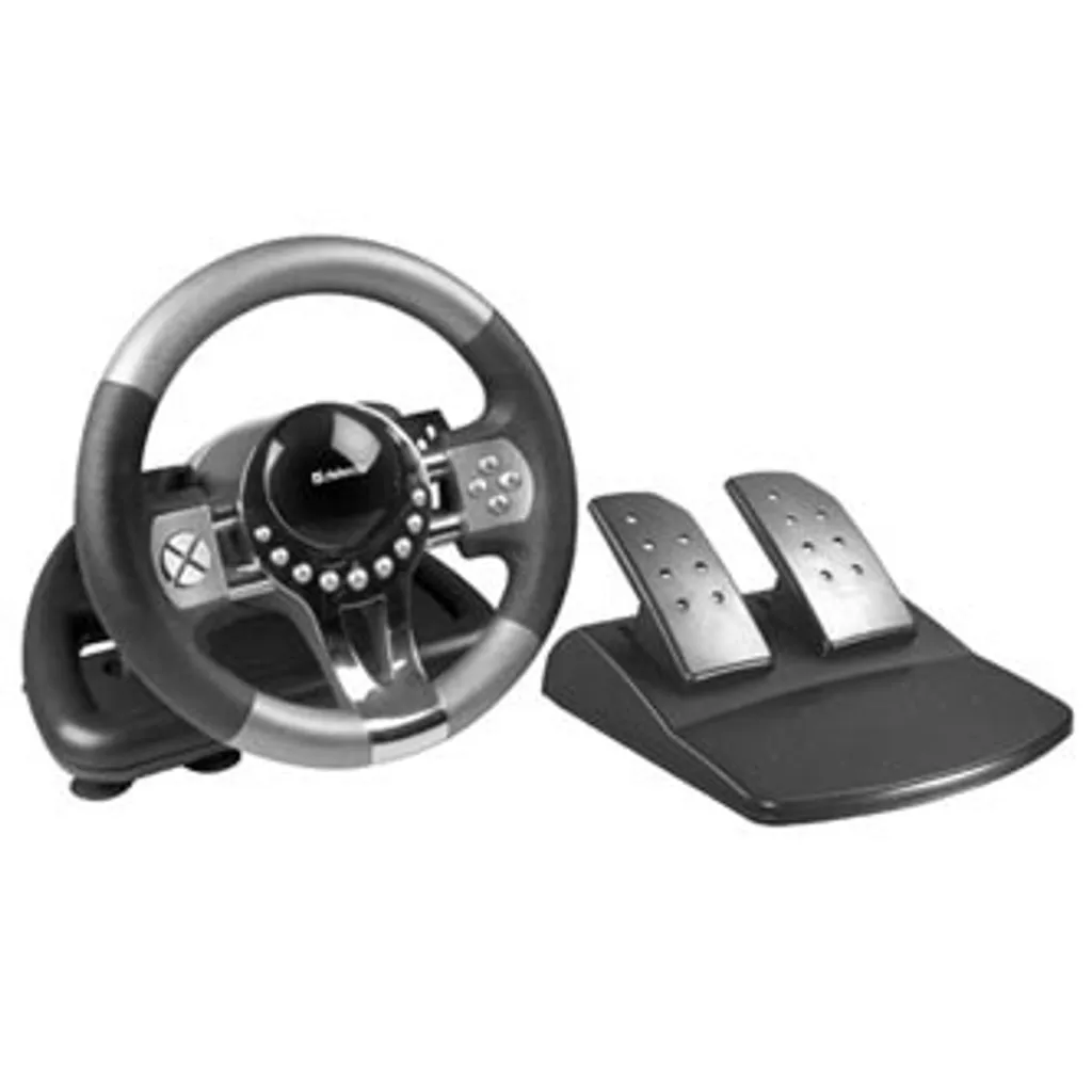 Volant de Course Gaming avec Pédalier Complet Defender pour PC Windows XP
