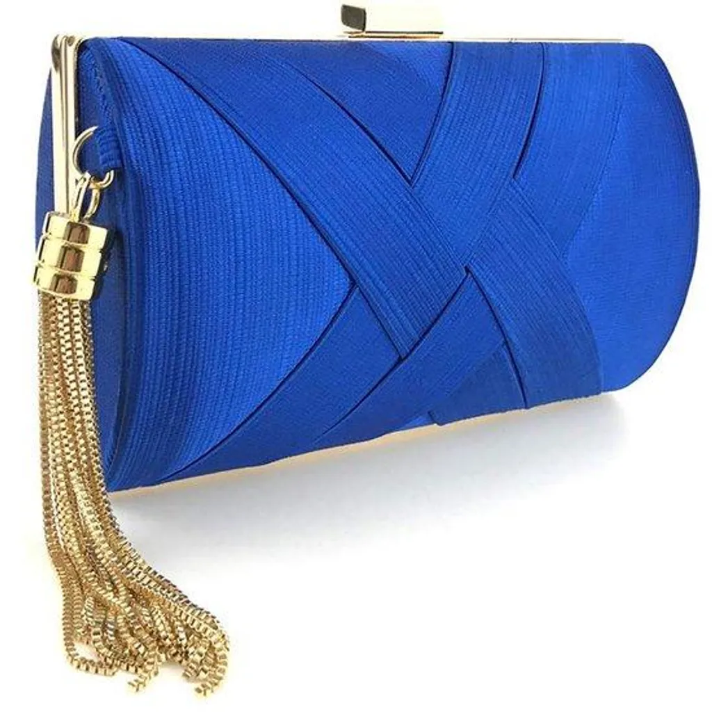 Sac de soirée de créateur bleu taille unique chic pour femme élégante
