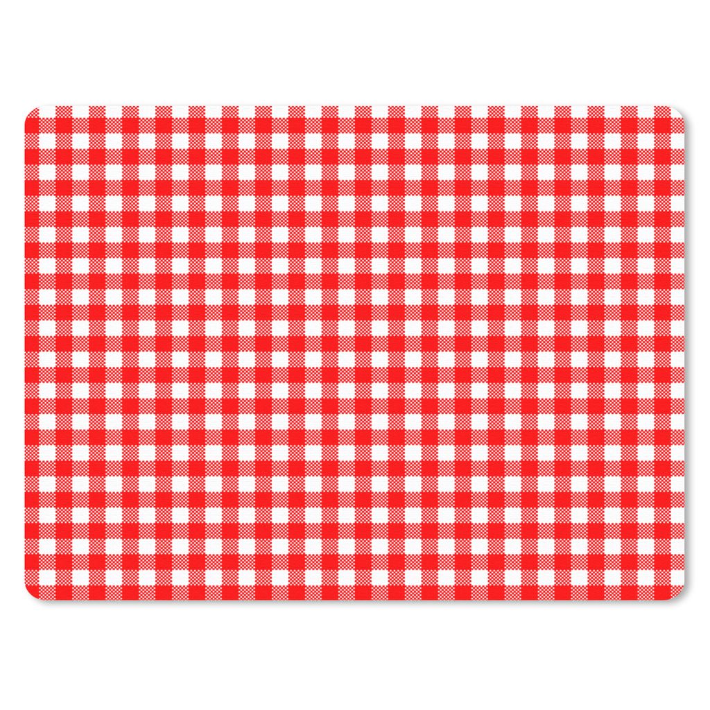 MuchoWow Mauspad Mousepad Rot - Rustikal - Muster 23x19 cm - Mousepads - Maus Mat - Pad - Mausunterlage - Schreibtischunterlage - Mauspad