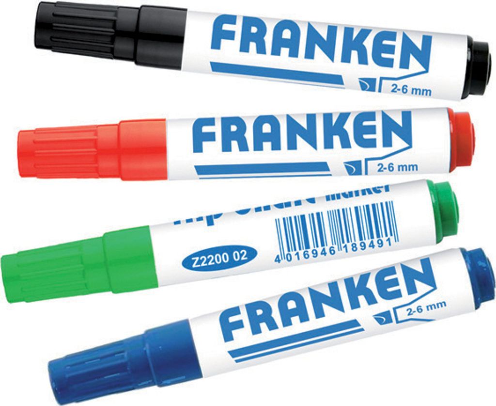FRANKEN Flipchart Marker Strichstärke: 2-6 mm 4er Etui