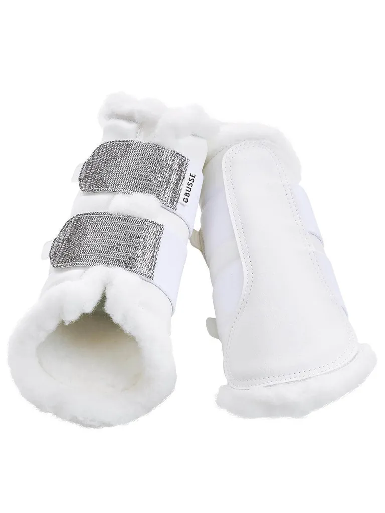BUSSE Ghette St. Georges Glitter Bianco/Argento XL - Protezione Dressage