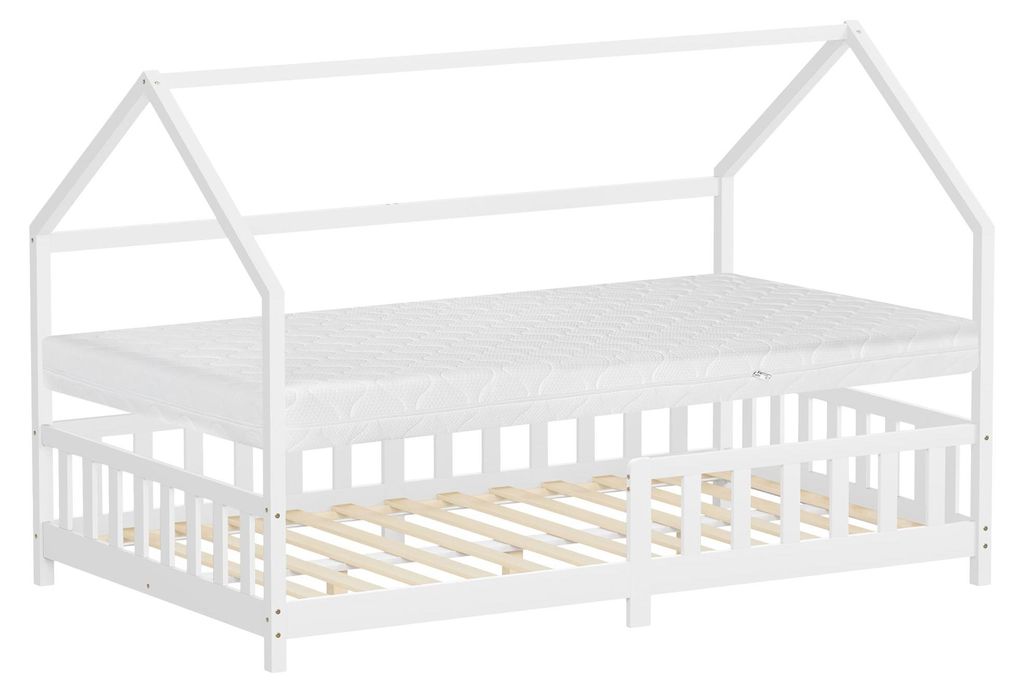 ML-Design Kinderbett 120x200cm mit Matratze Rausfallschutz Produktbild 