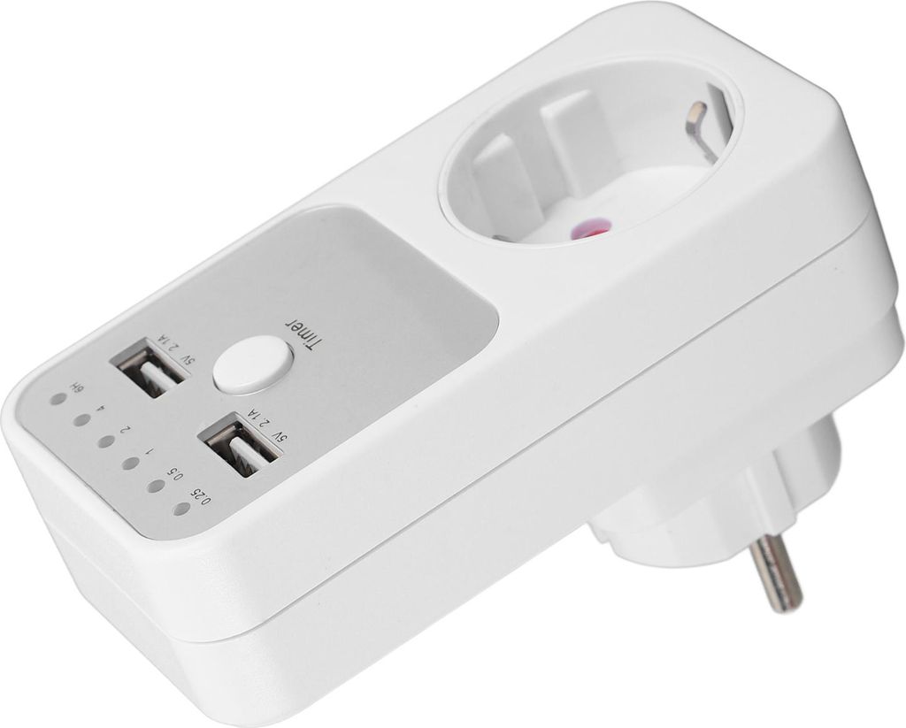 Zeitschaltuhr-Steckdose mit zwei Funktionen, intelligentem Countdown-Zeitschalter und USB-Anschluss, multifunktionale Küchensteckdose mit Schutzfu...