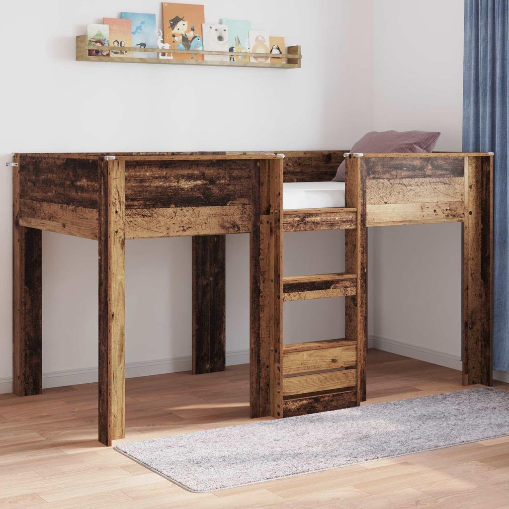 Maison Exclusive - Etagenbett für Kinder Altholz 80 x 200 cm Holzwerkstoff