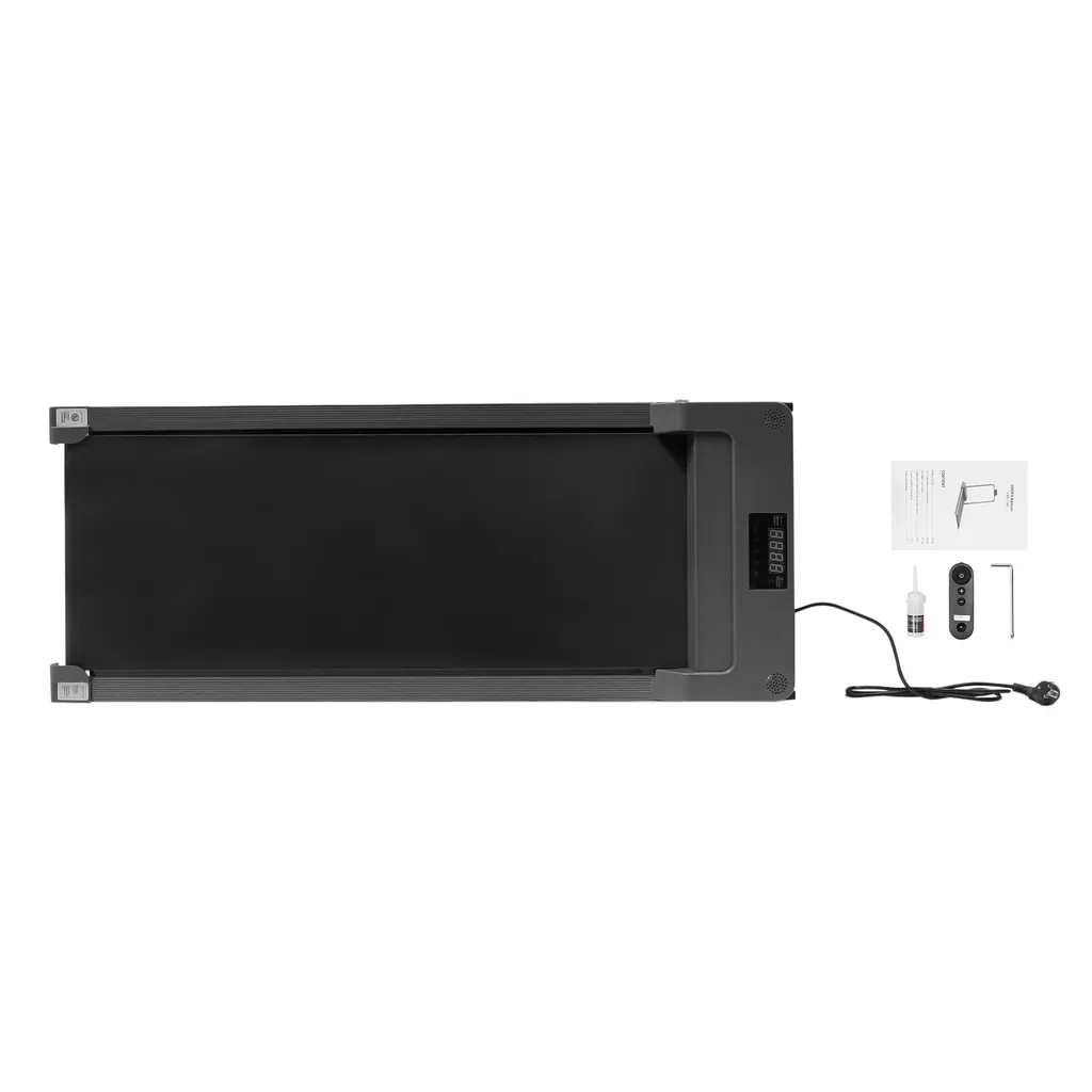 Tapis de course motorisé avec télécommande et écran LCD modèle Pro-Gris - 5