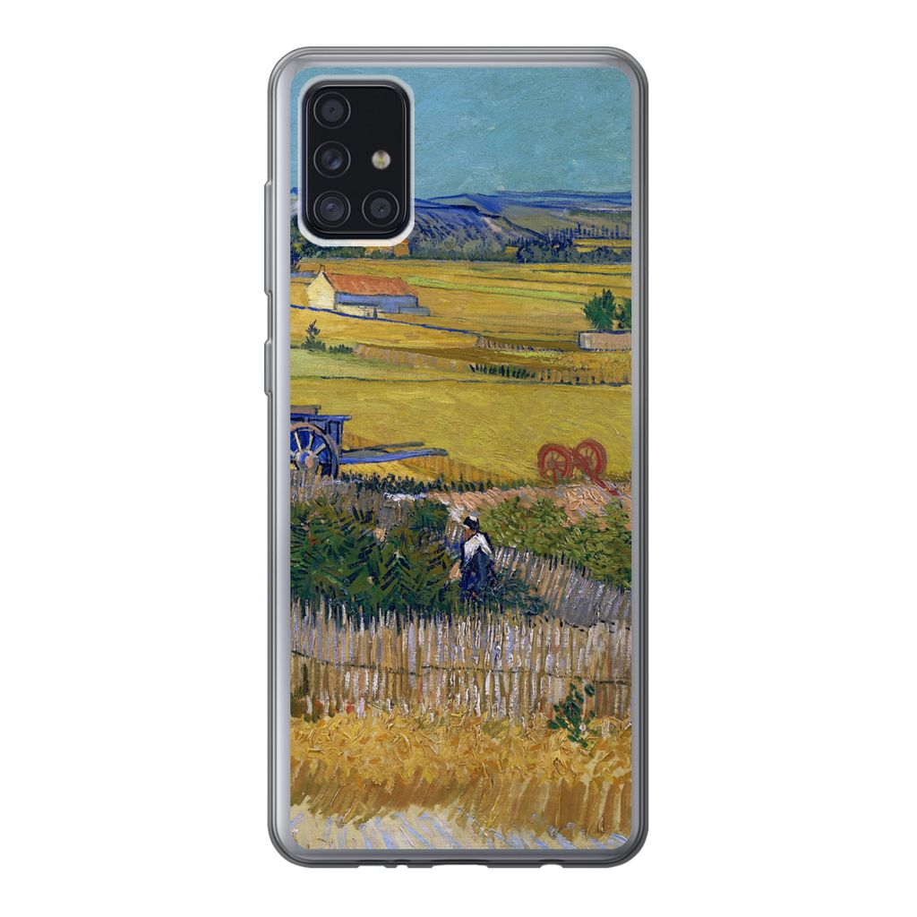 MuchoWow Handyhülle Schutzhülle Hülle für Samsung Galaxy A52 5G Die Ernte - Vincent van Gogh Silikon Softcase Handy Hülle - Umschlag