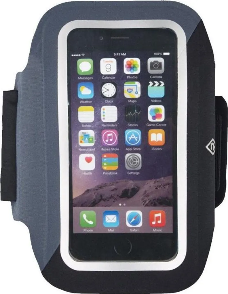 Brassard Smartphone Ronhill réglable avec fenêtre tactile noir charbon