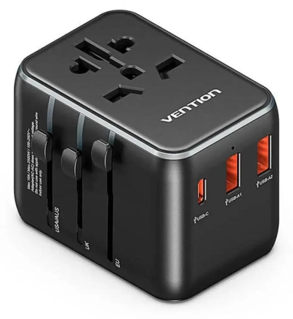 Chargeur secteur Vention Fjeb0 Argent polyvalent pour smartphone et tablette