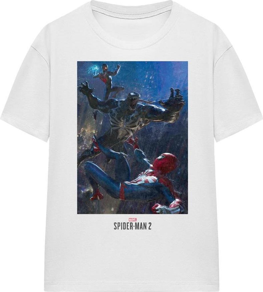 Spider-Man - "Gameverse City Fight" T-Shirt für Damen TV25766 (XL) (Weiß)