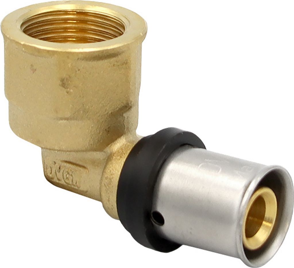 Pipetec Pressfitting Winkel Übergang 16x2 mm 1/2 Zoll IG TH Kontur