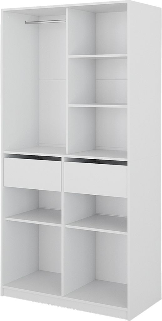 Vicco Kleiderschrank Elmo, 100 x 200 cm mit 2 Schubladen, Produktbild 1