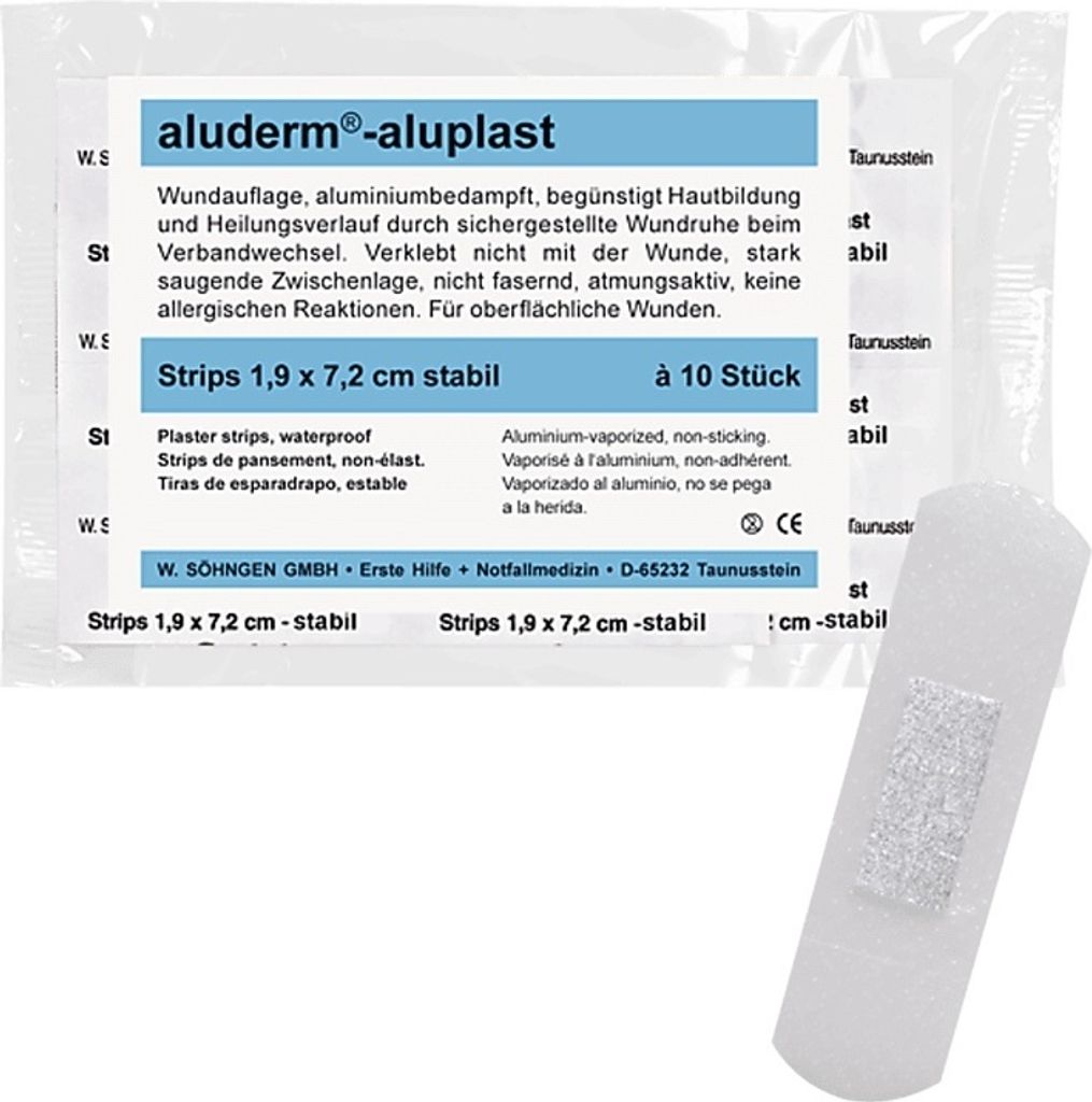 aluderm Pflaster aluplast Strips 1009155 1,9x7,2cm 10 Produktbild 