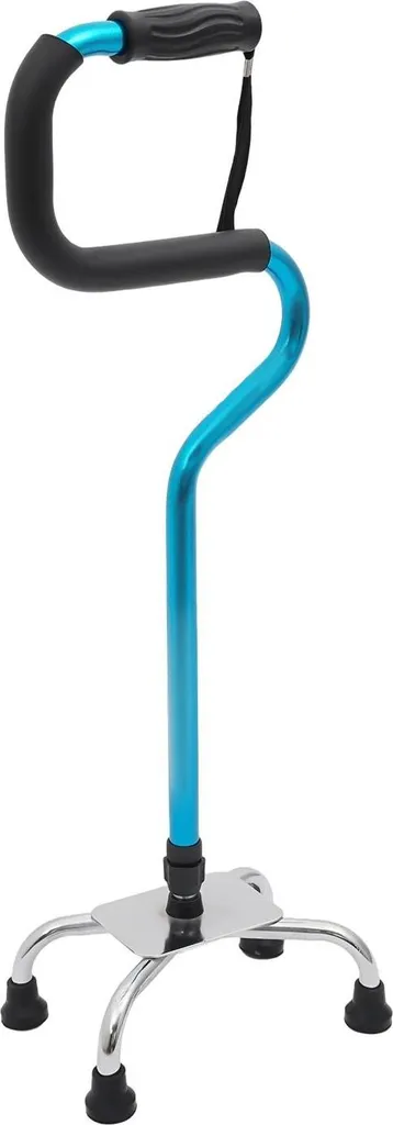 Canne quadripode anti-chute réglable en hauteur - Sécurité 136 kg