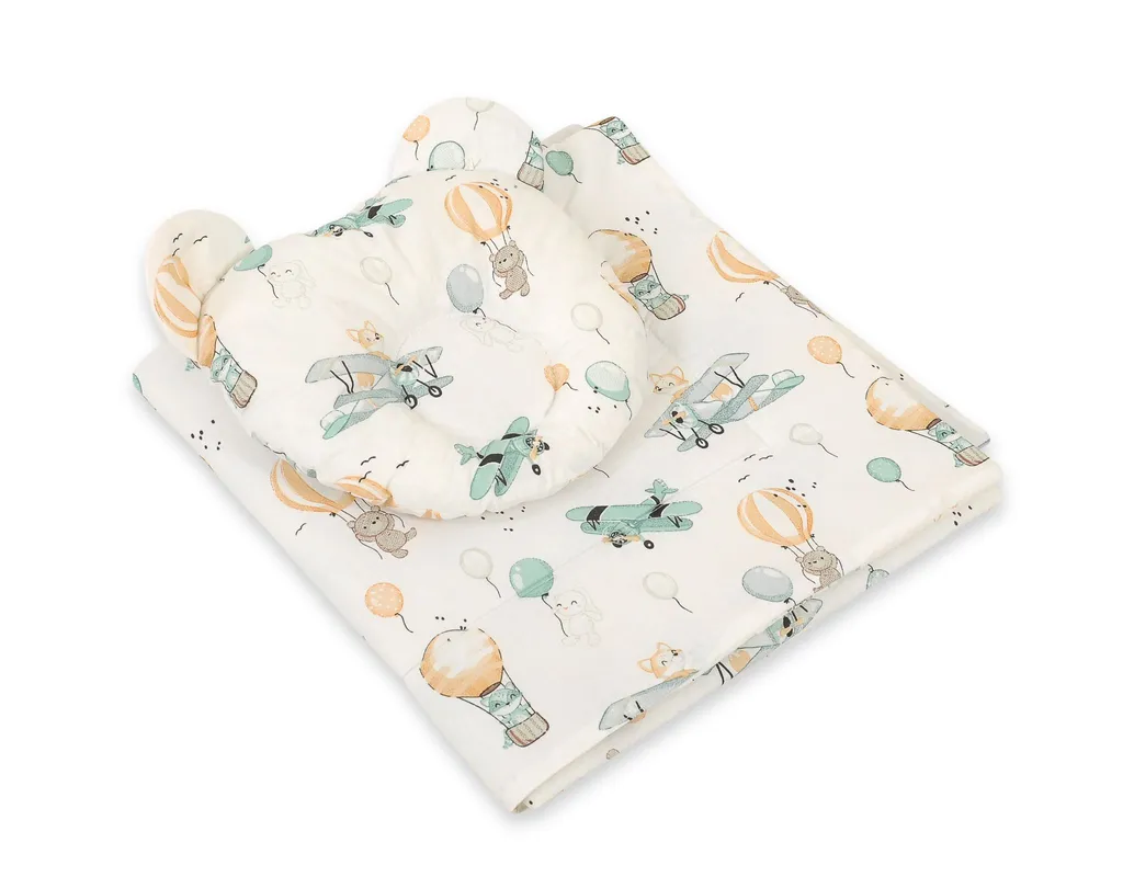 Sommeil bébé serein avec couverture anti-froid et coussin profilé Miś Sky