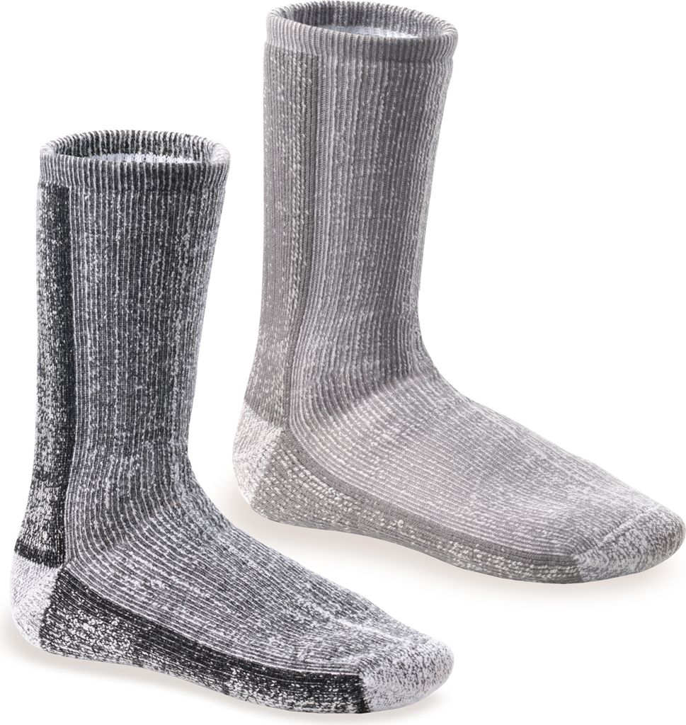 Footstar Damen & Herren Wollsocken (2er Pack) THERMO-ULTRA - Grau Mix 35-38